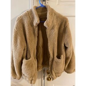 Shein Zip Up Fuzzy Coat